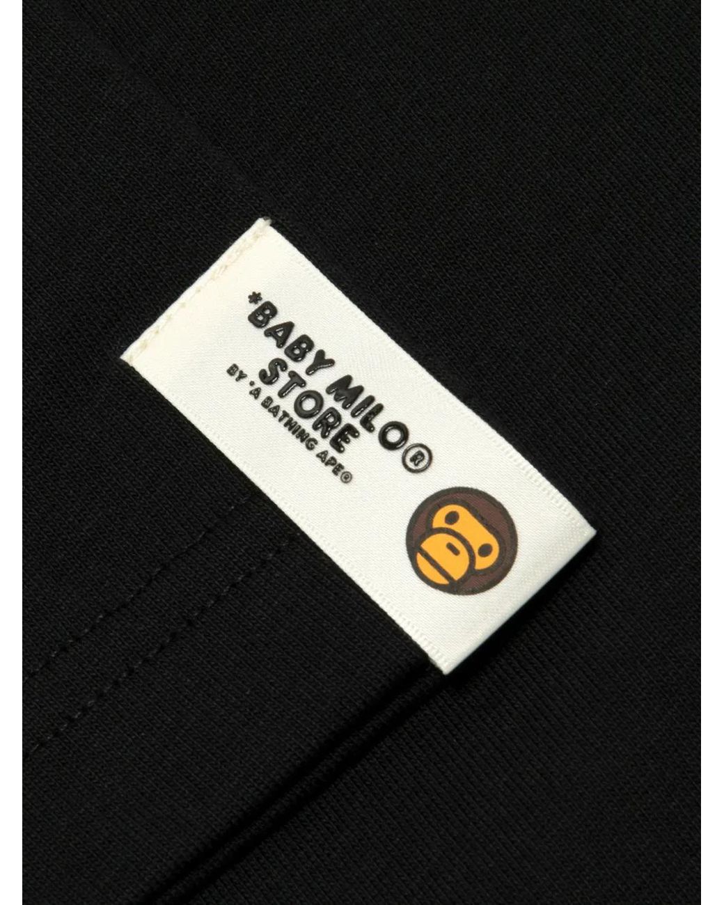 *BABY MILO® STORE BY *A BATHING APE® Black Graphic-Print T-Shirt