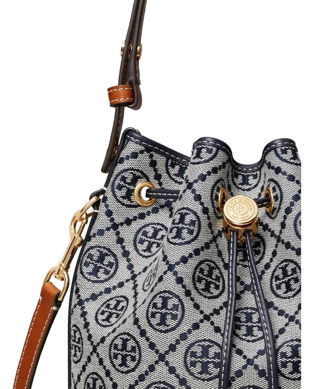 Tory Burch Black T Monogram Bucket Bag