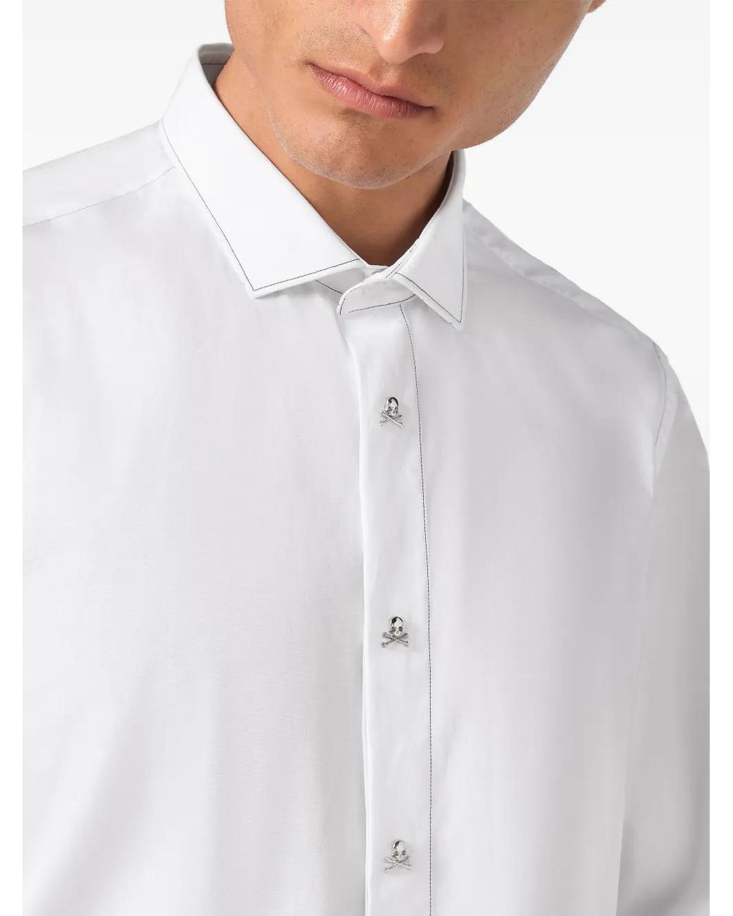 Philipp Plein White Sugar Daddy Shirt for men