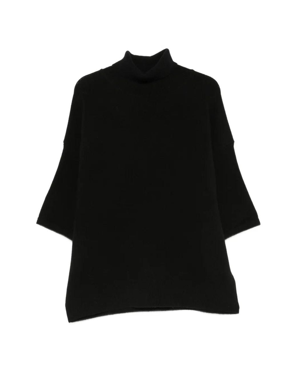 Christian Wijnants Black Roll-Neck Short-Sleeve Sweater