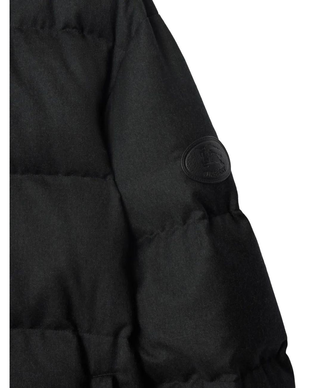 Burberry Black Wool Snowdon Puffer Jacket for men