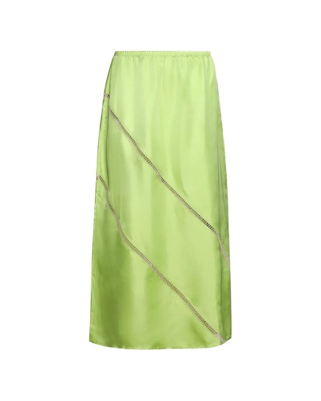 DIOTIMA Green Tobago Ladder-Stitch Skirt