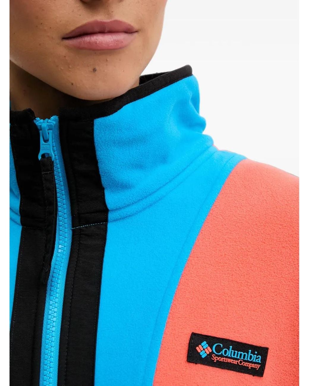 Columbia Blue Colour Block Zip Jacket