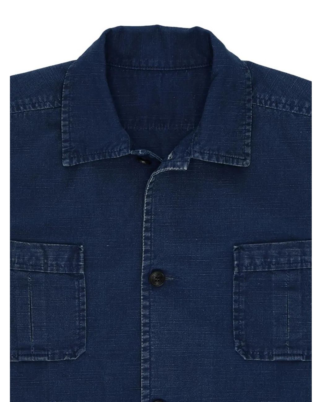Fortela Blue Pocket Denim Shirt for men