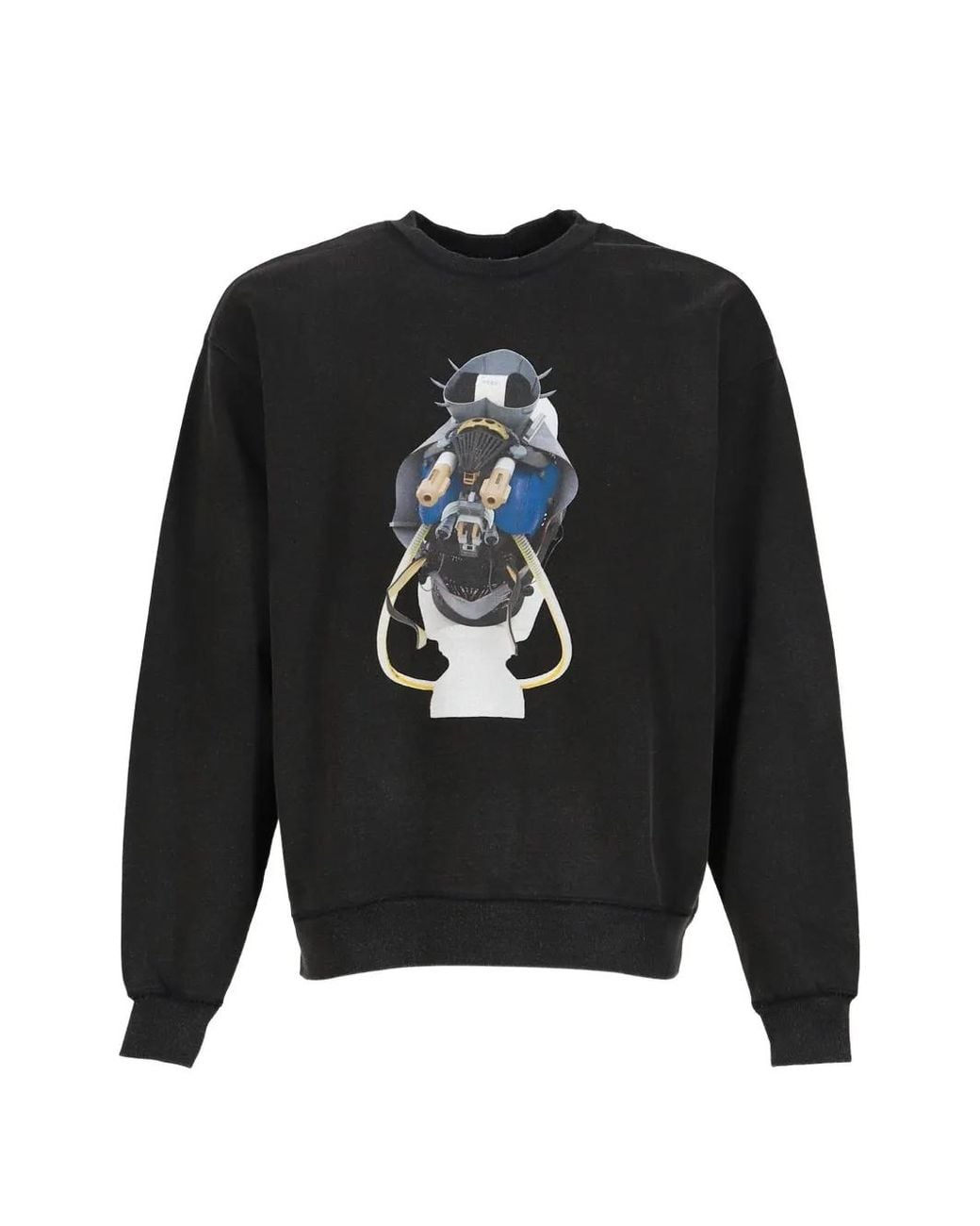 SHT Black Toby Graphic-Print Sweatshirt for men