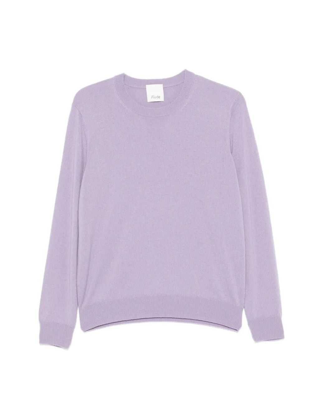 Allude Purple Crew-Neck Long-Sleeve Sweater