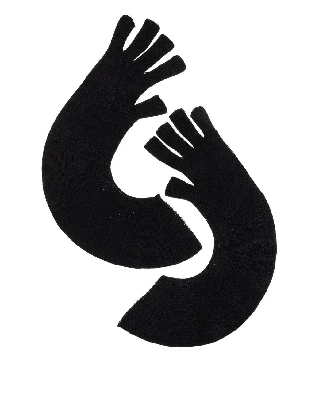 Homme Plissé Issey Miyake Black Ribbed Gloves for men