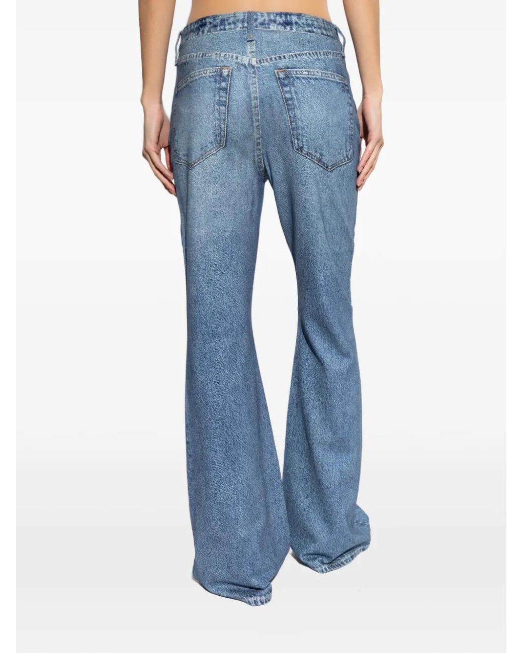 Rag & Bone Blue Miramar Dahlia Faded Flared Jeans