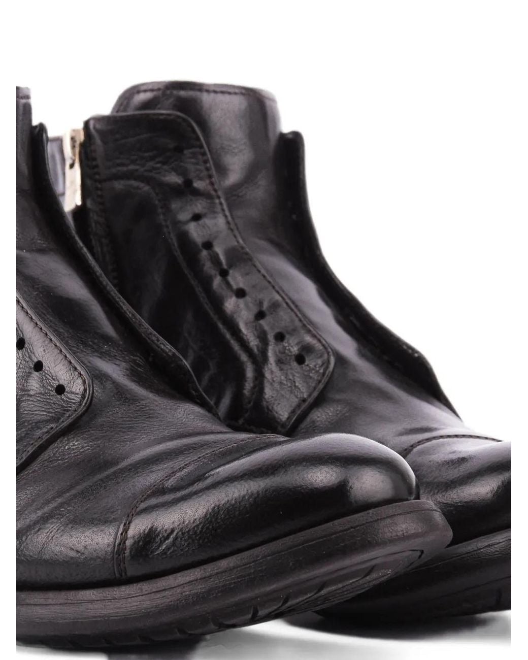 Officine Creative Black Hive 005 Zipped Boots for men
