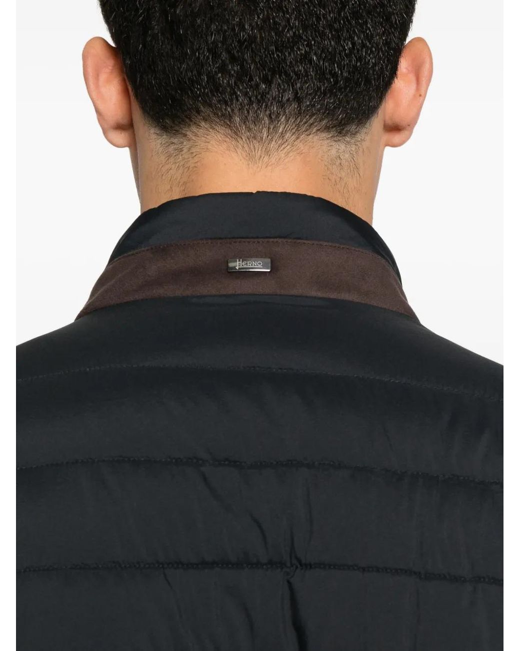 Giacca Trapuntata di Herno in Black da Uomo