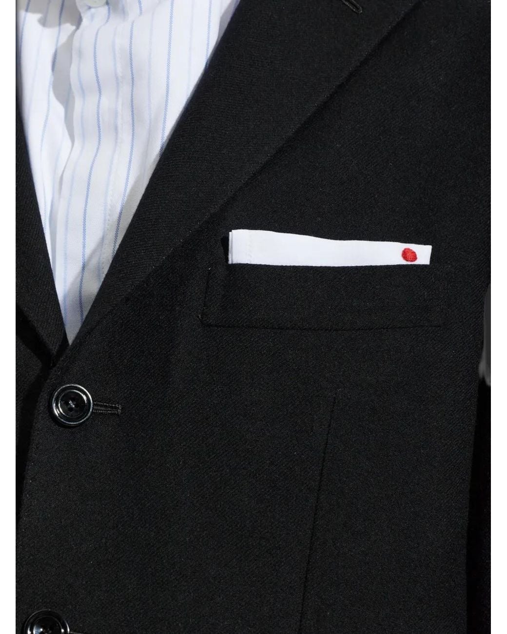 Kiton Black Cashmere Blazer for men