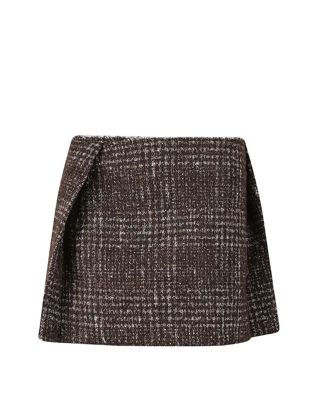 IRO Brown Tweed Wrap Skirt