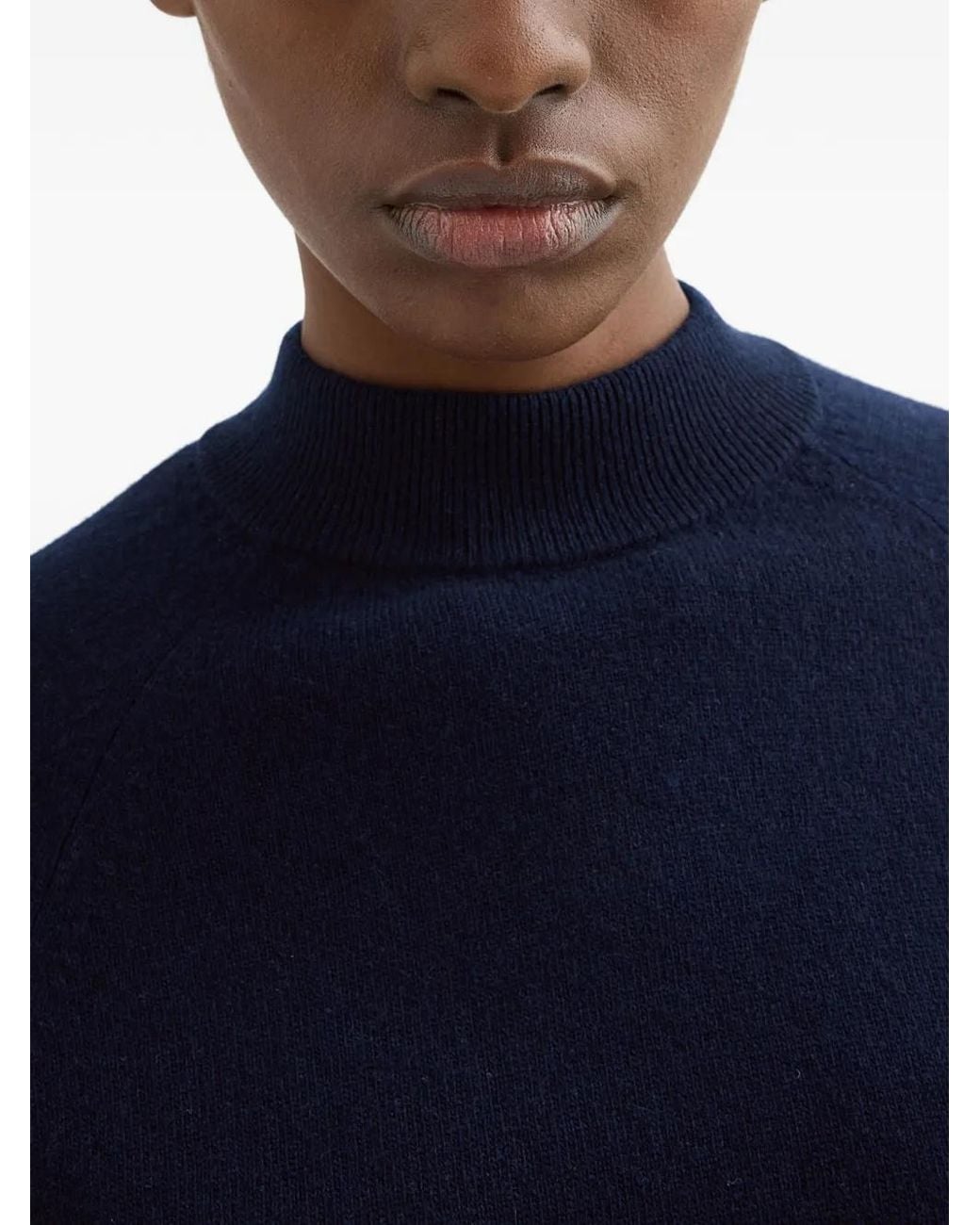 Jil Sander Blue Wool Blend Cropped Sweater