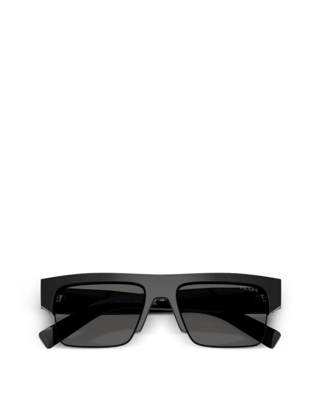Prada Gray Lunettes De Soleil À Monture Carrée
