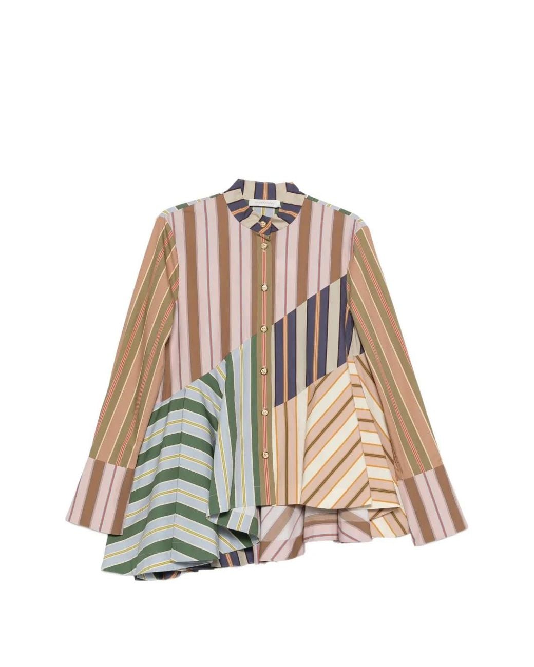 Zimmermann White Clash Striped Shirt