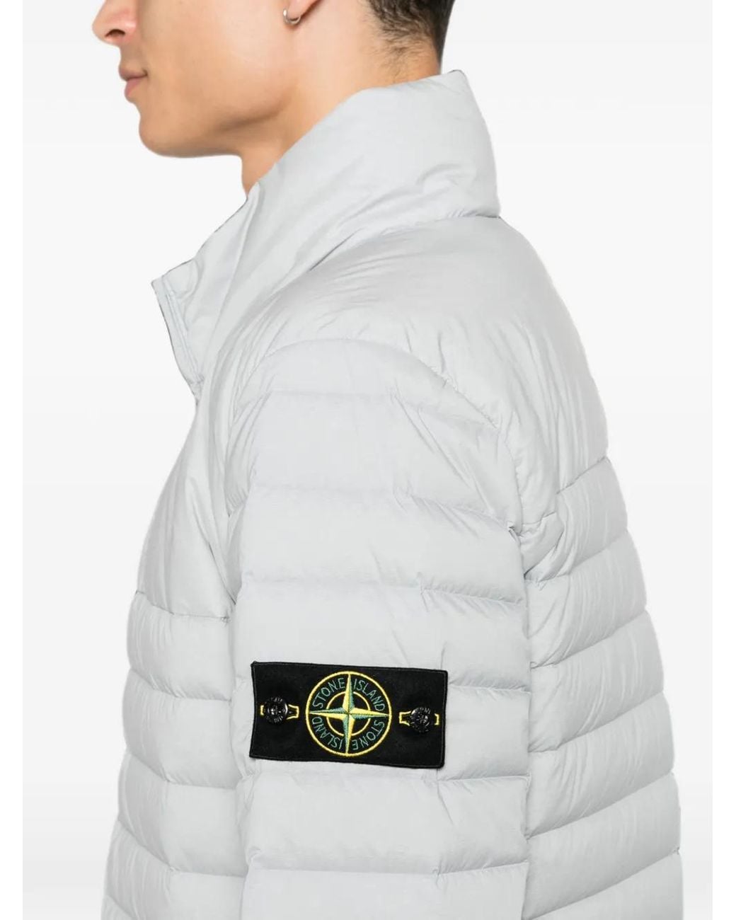 Stone Island Gray 4100067 Seamless Tunnel Nylon Down-Tc Jacket for men