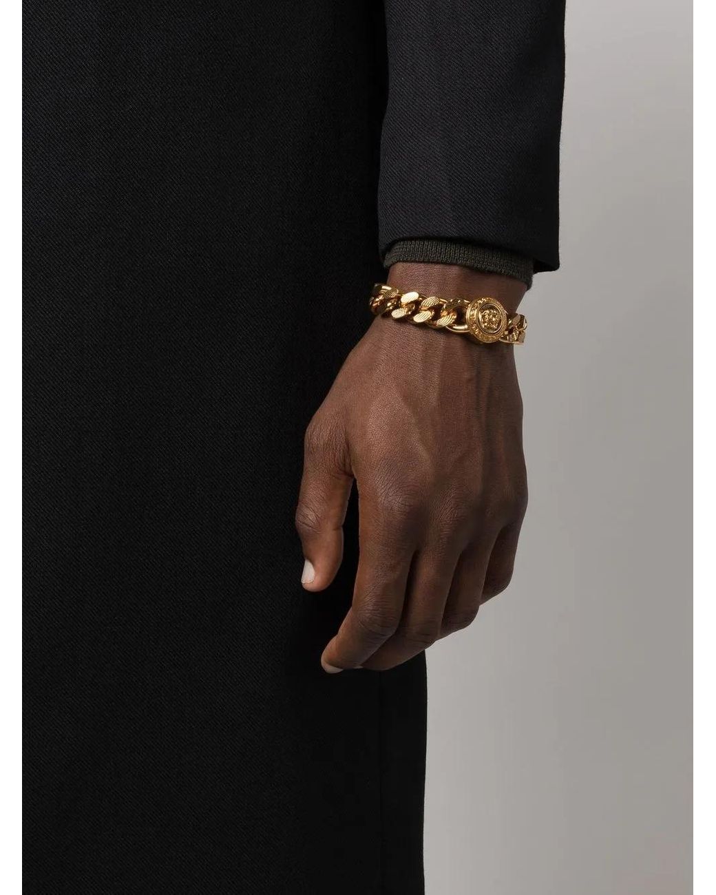 Versace Metallic Medusa Chain Bracelet for men