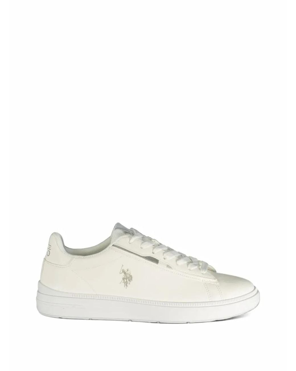 U.S. POLO ASSN. White Logo-Embroidered Sneakers for men