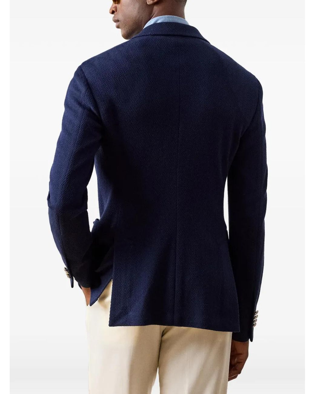 Ralph Lauren Blue Hadley Herringbone Jacket for men