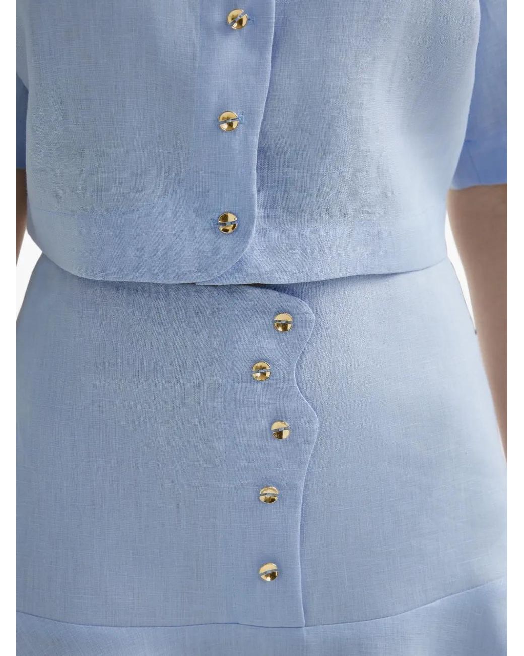 Mia Peculiar Blue Flared-Hem Mini Skirt