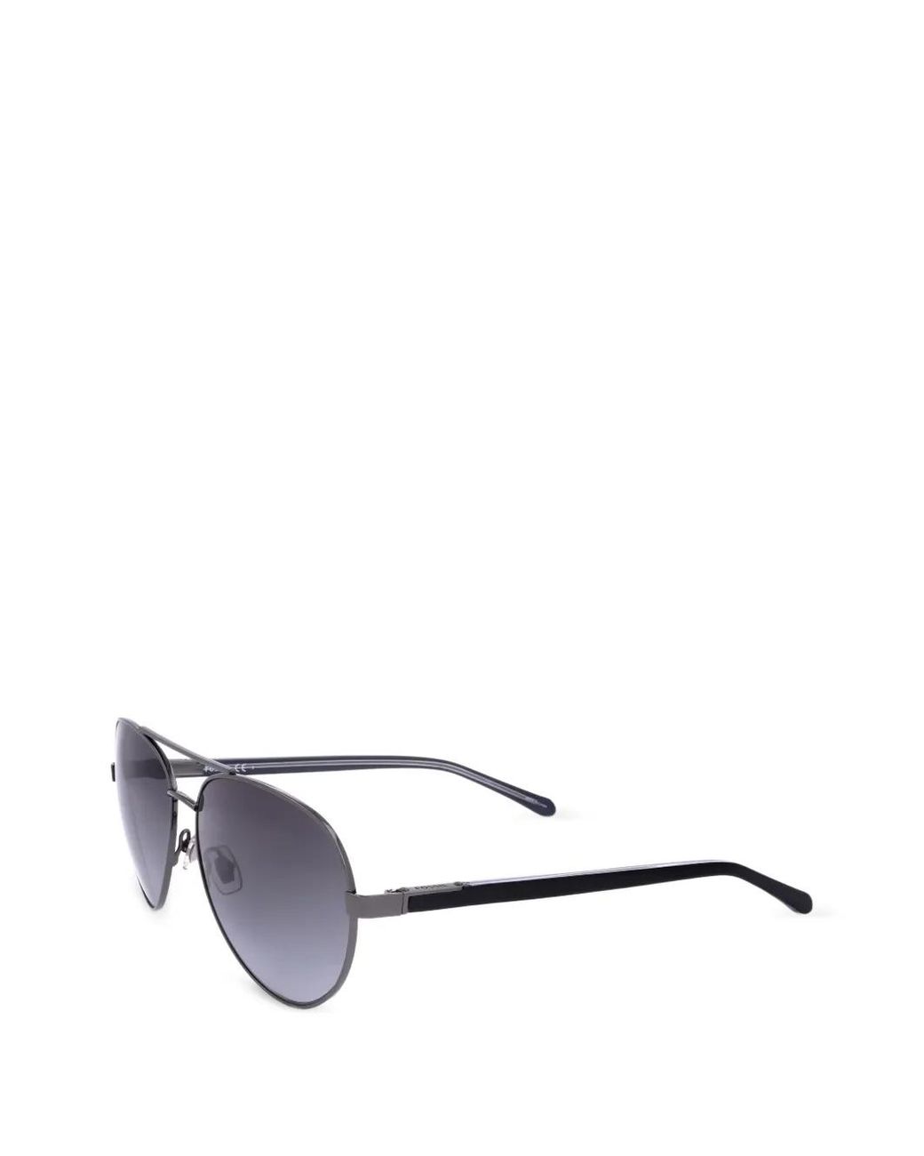 Fossil White Double-Bridge Pilot-Frame Sunglasses for men