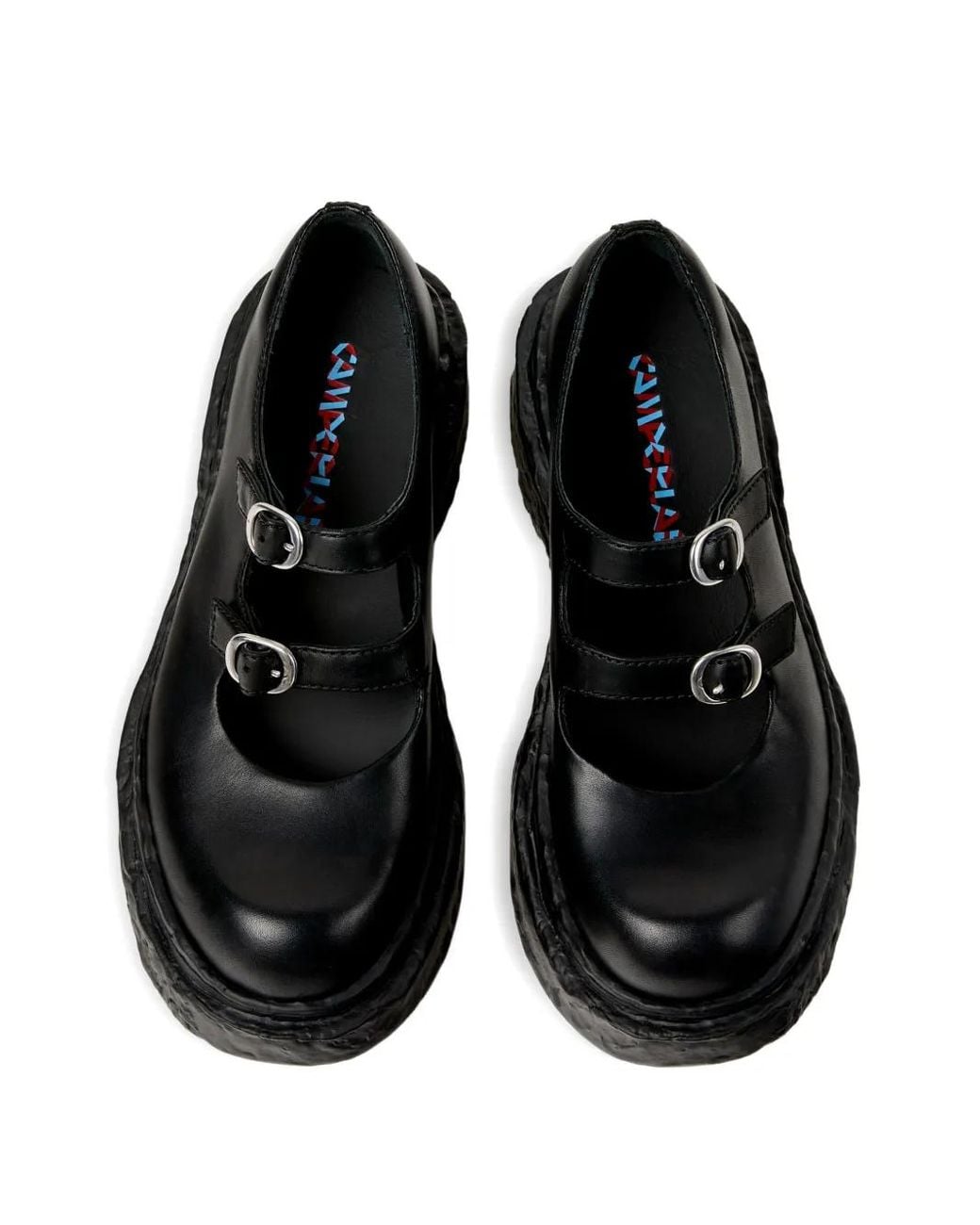 CAMPERLAB Black Vamonos Buckle-Strap Platform Loafers