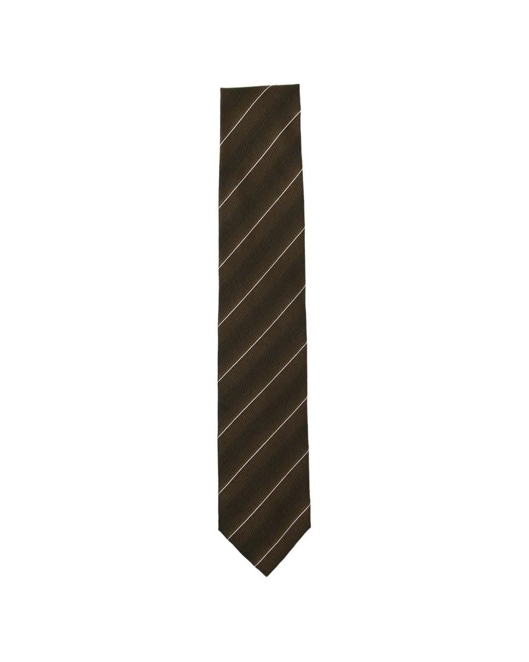 Tom Ford White Stripe Tonal Weave Tie for men