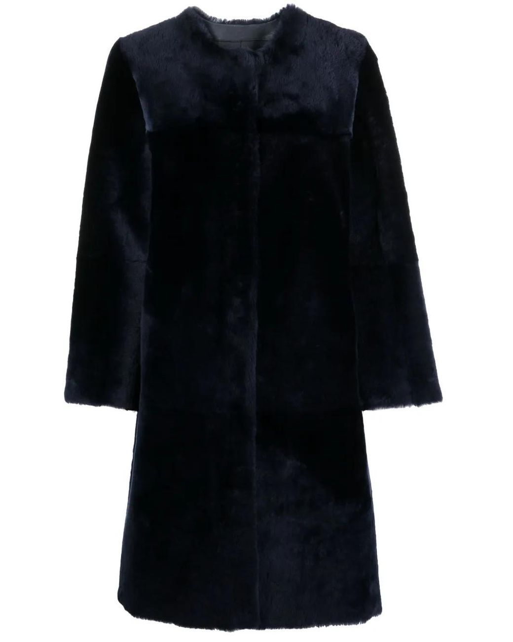 Liska Black Reversible Leather Shearling Coat