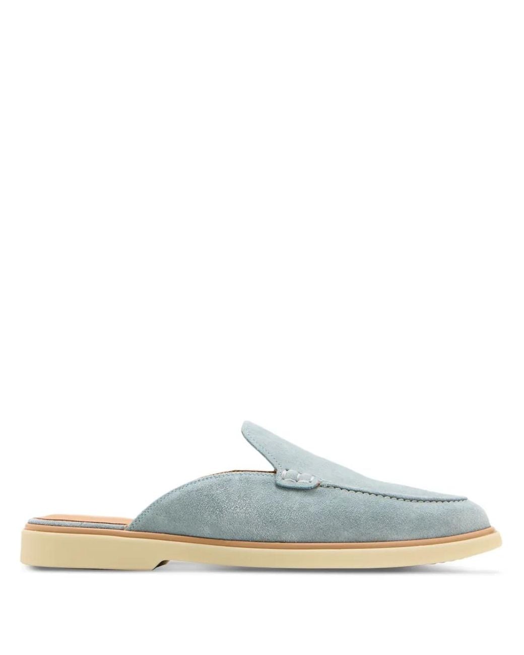 Magnanni Shoes Blue Suede Mules