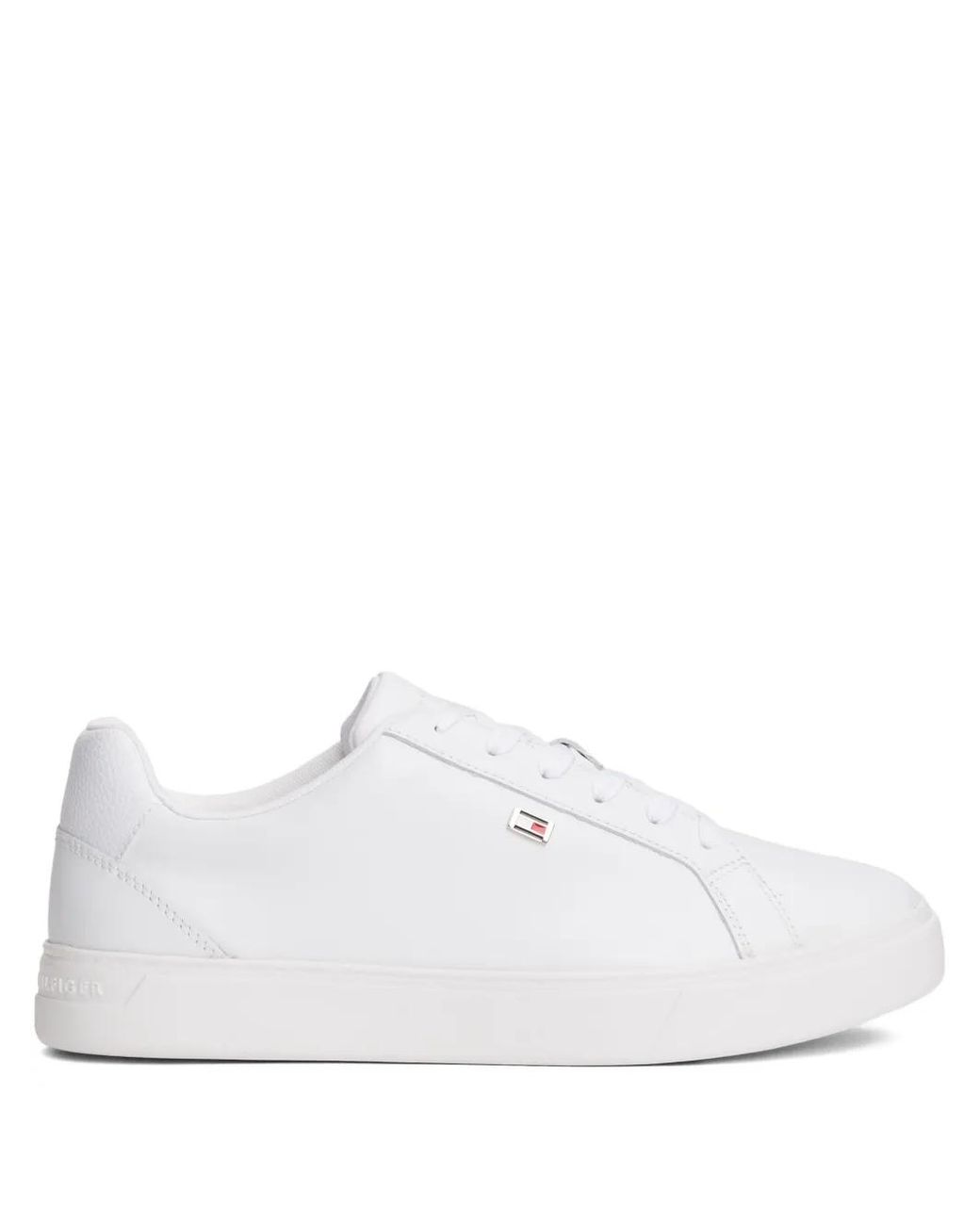 Tommy Hilfiger White Logo-Plaque Sneakers