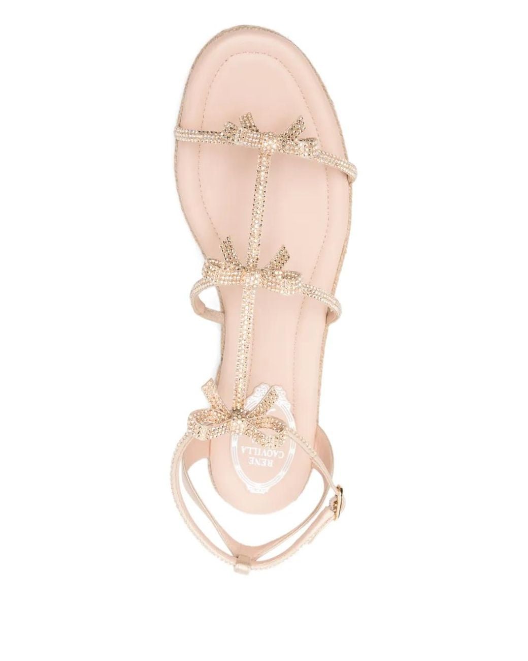 Rene Caovilla White Caterina Bow Sandals