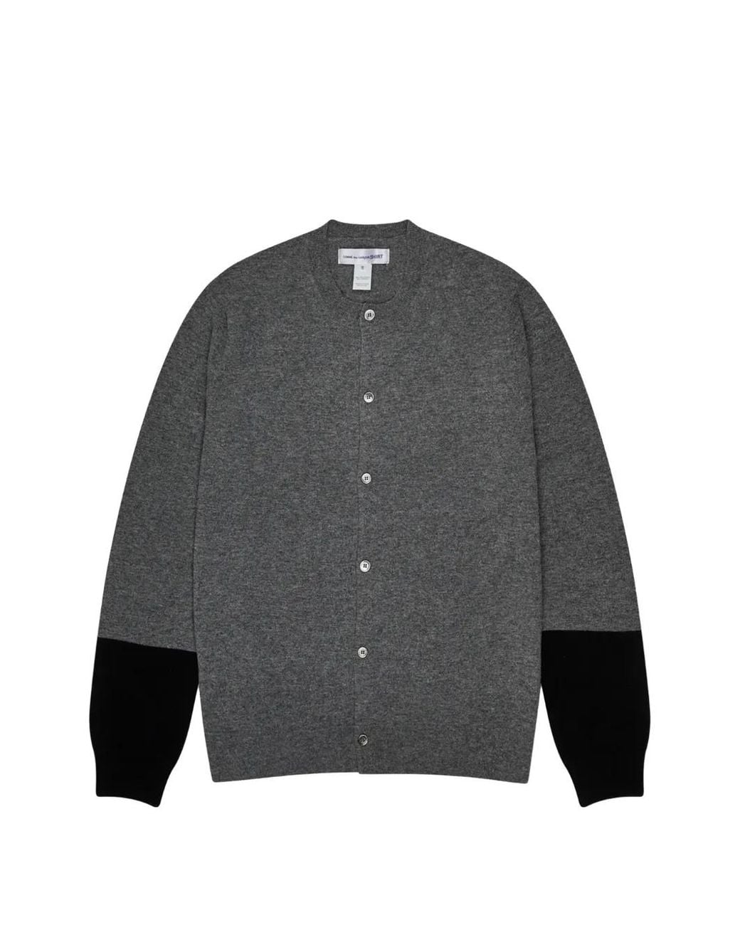 Comme des Garçons Gray Colour-Block Wool Cardigan for men