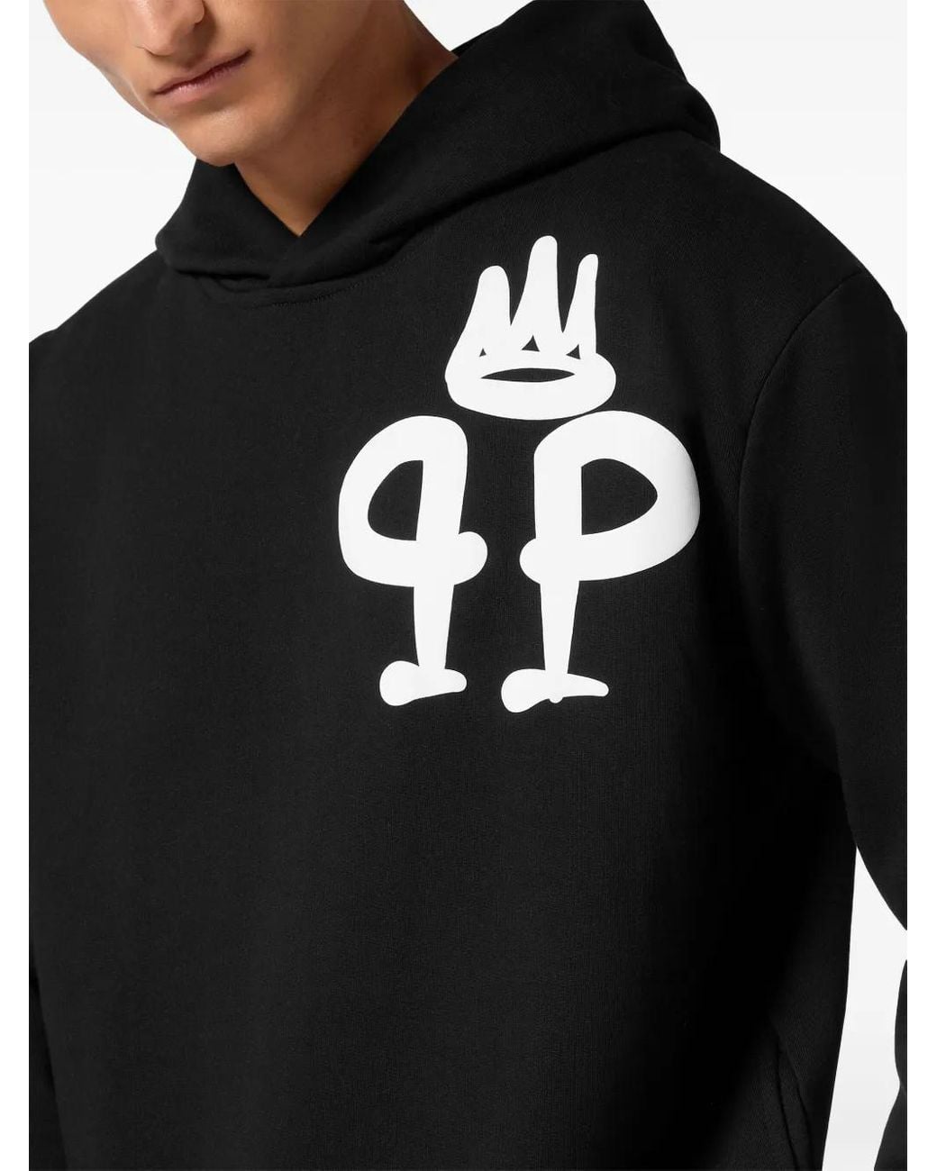 Philipp Plein Black King Hoodie for men