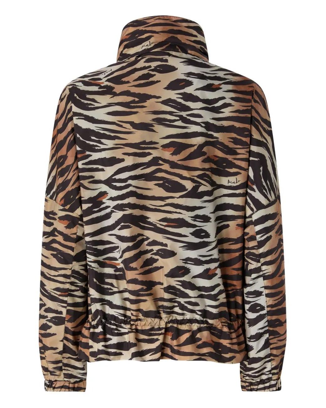 Pinko Brown Zipped Jacket With Tiger Print