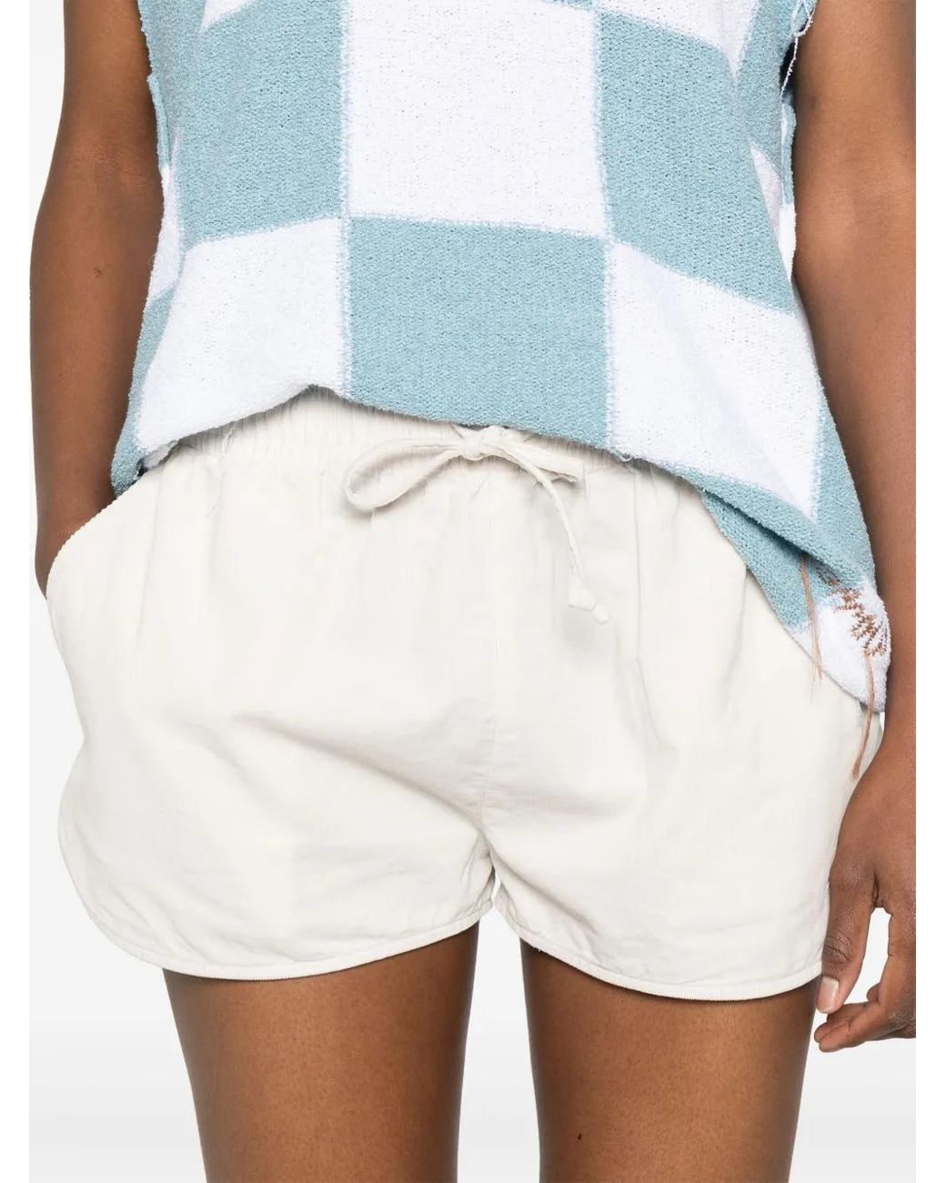 Autry Ribfluwelen Shorts in het White