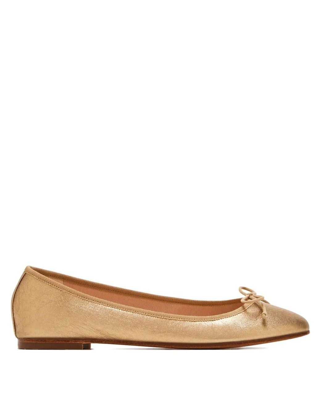 House Of Ballerinas Brown Angelique Bow-Detail Ballet Flats