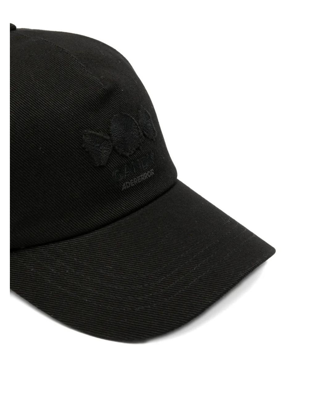 Adererror Black Logo-Embroidered Baseball Cap for men