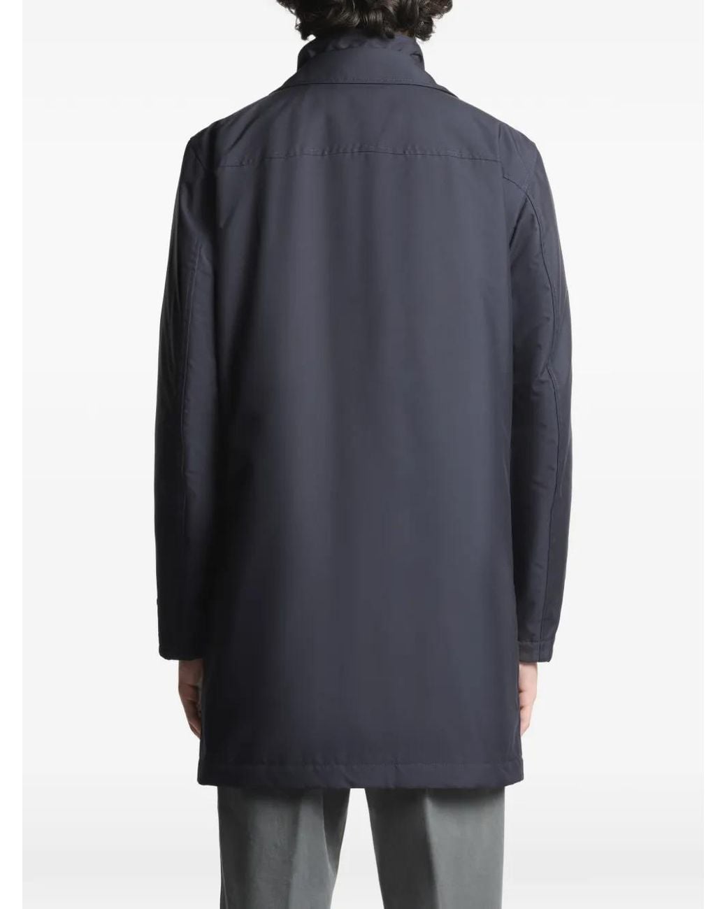 Fay Blue Manteau Morning À Design Superposé for men