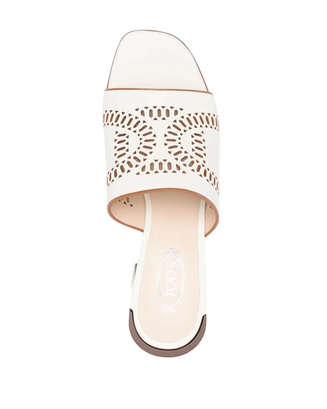 Tod's White Kate Leather Sandals