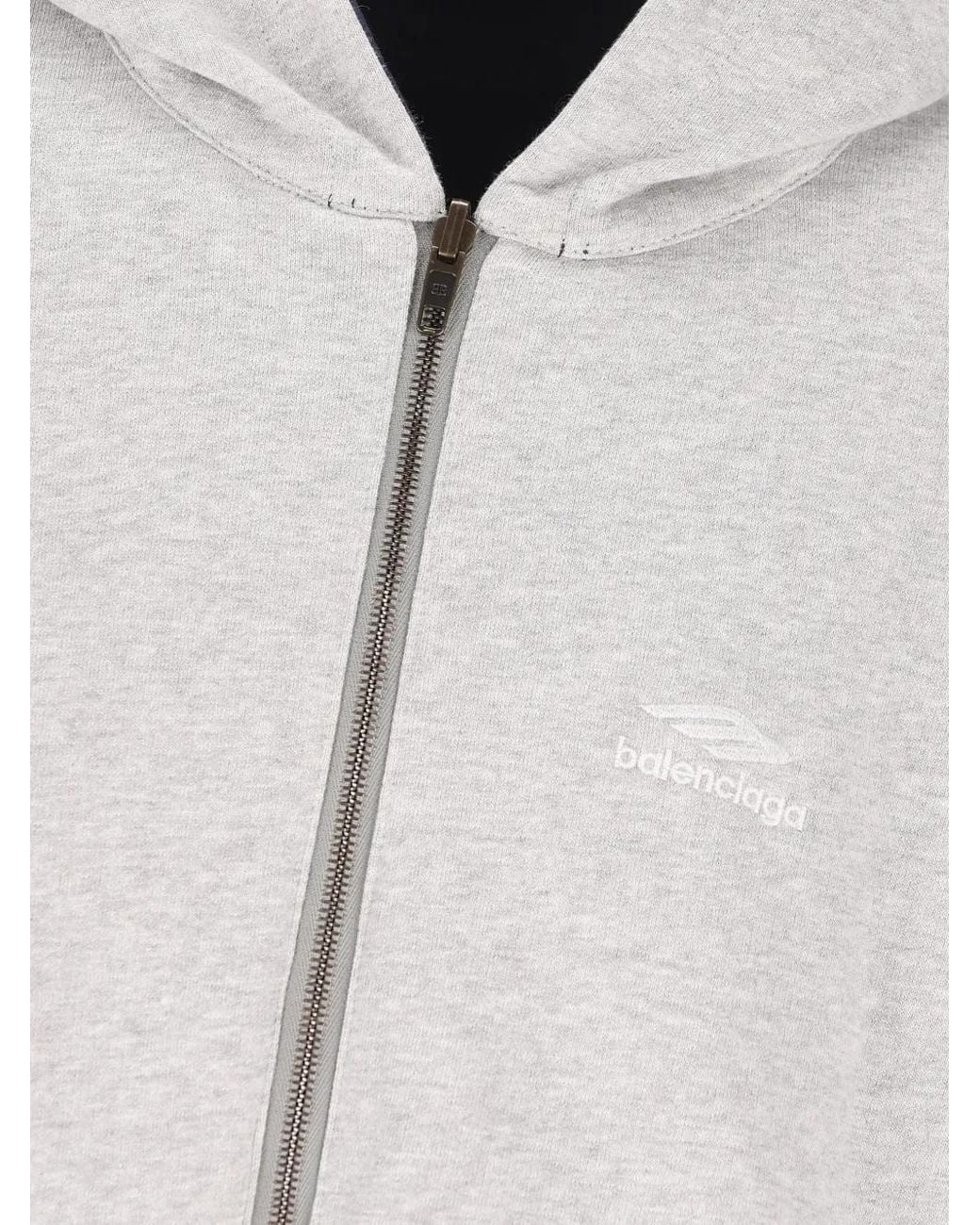 Balenciaga Blue Reversible Hooded Jacket for men