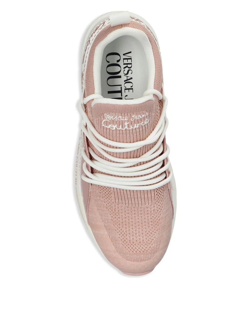 Versace Jeans Couture Pink Logo-Print Sneakers