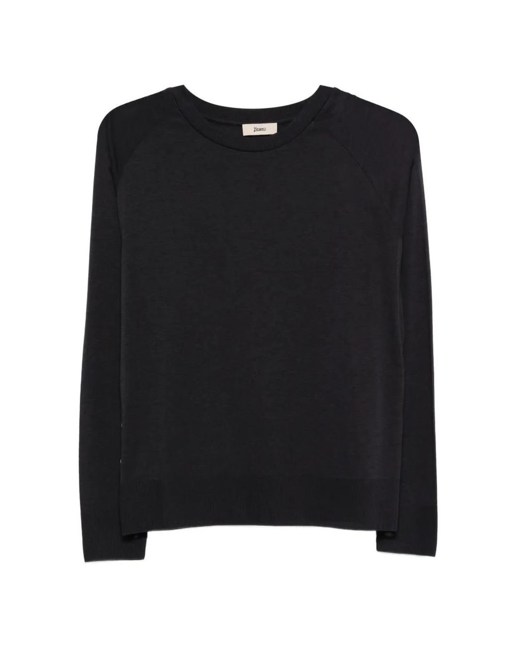 Herno Black Lyocell Cotton Polyester Jersey
