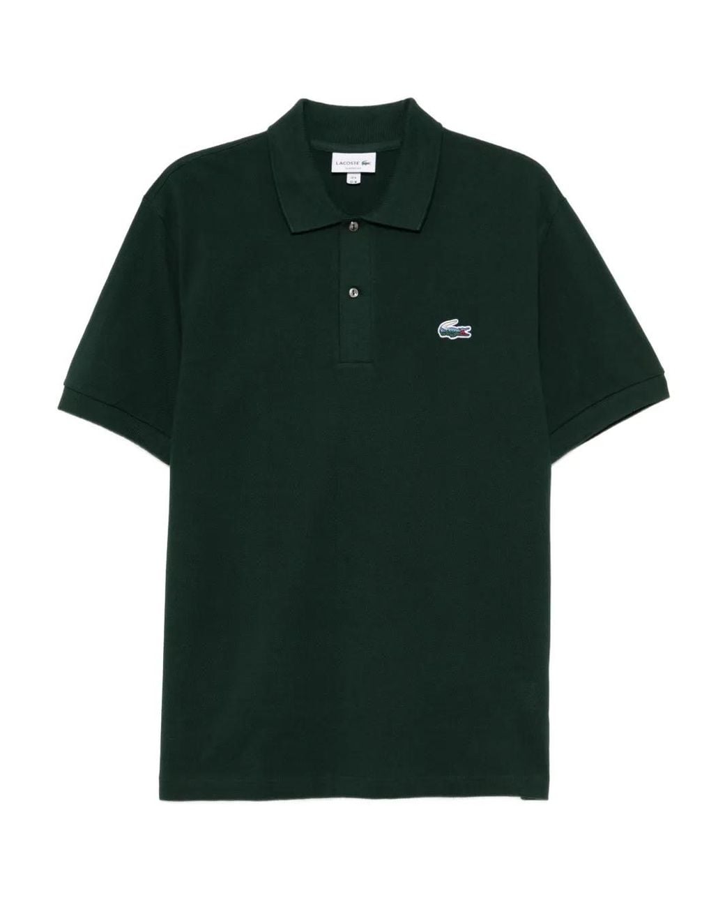 Lacoste Green Logo-Appliqué Cotton Polo Shirt for men