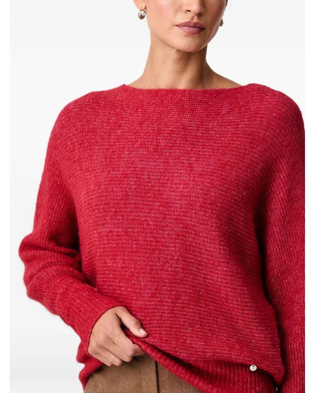 Mos Mosh Red Mmthora Boat-Neck Sweater