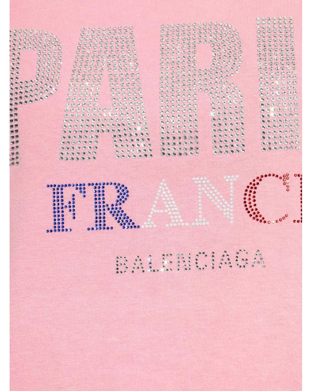 Balenciaga Pink Paris T-Shirt