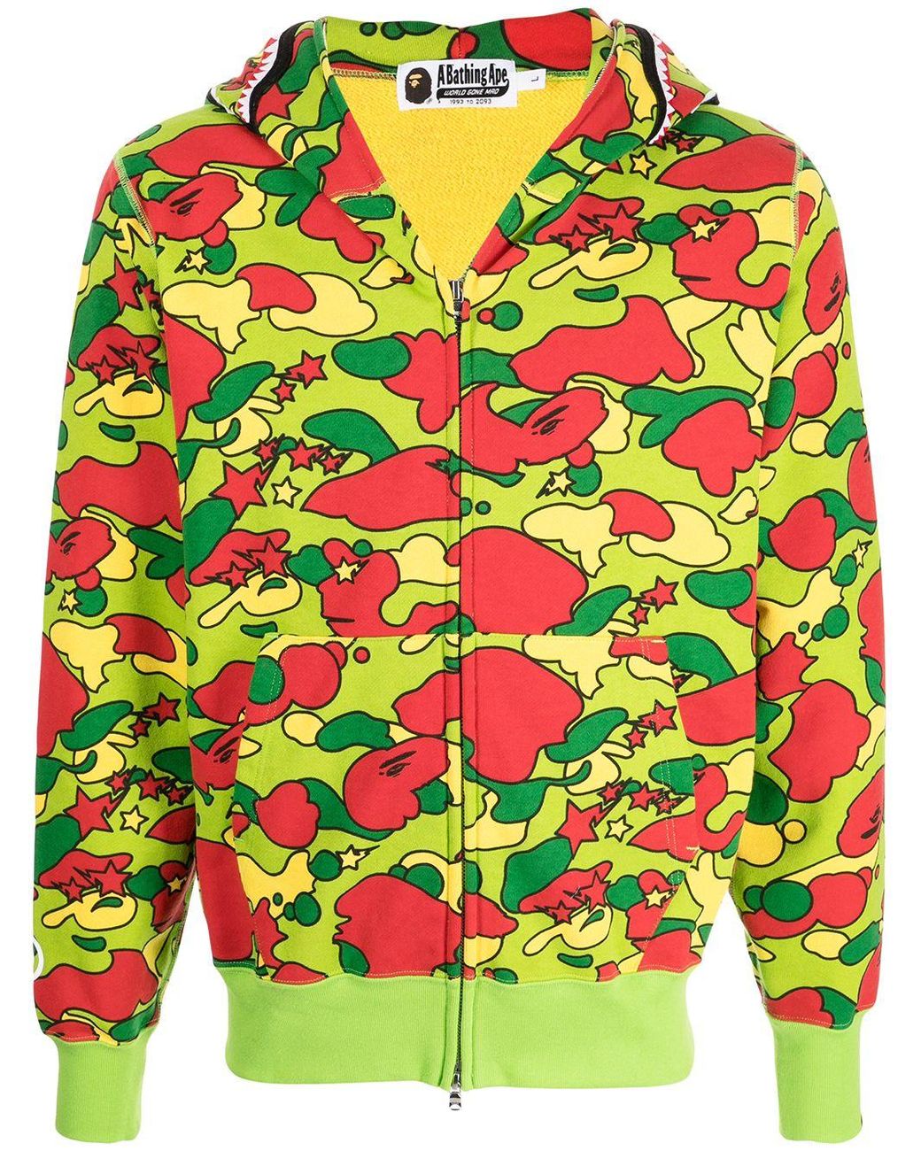 A Bathing Ape All-over Print Hoodie in Green for Men | Lyst