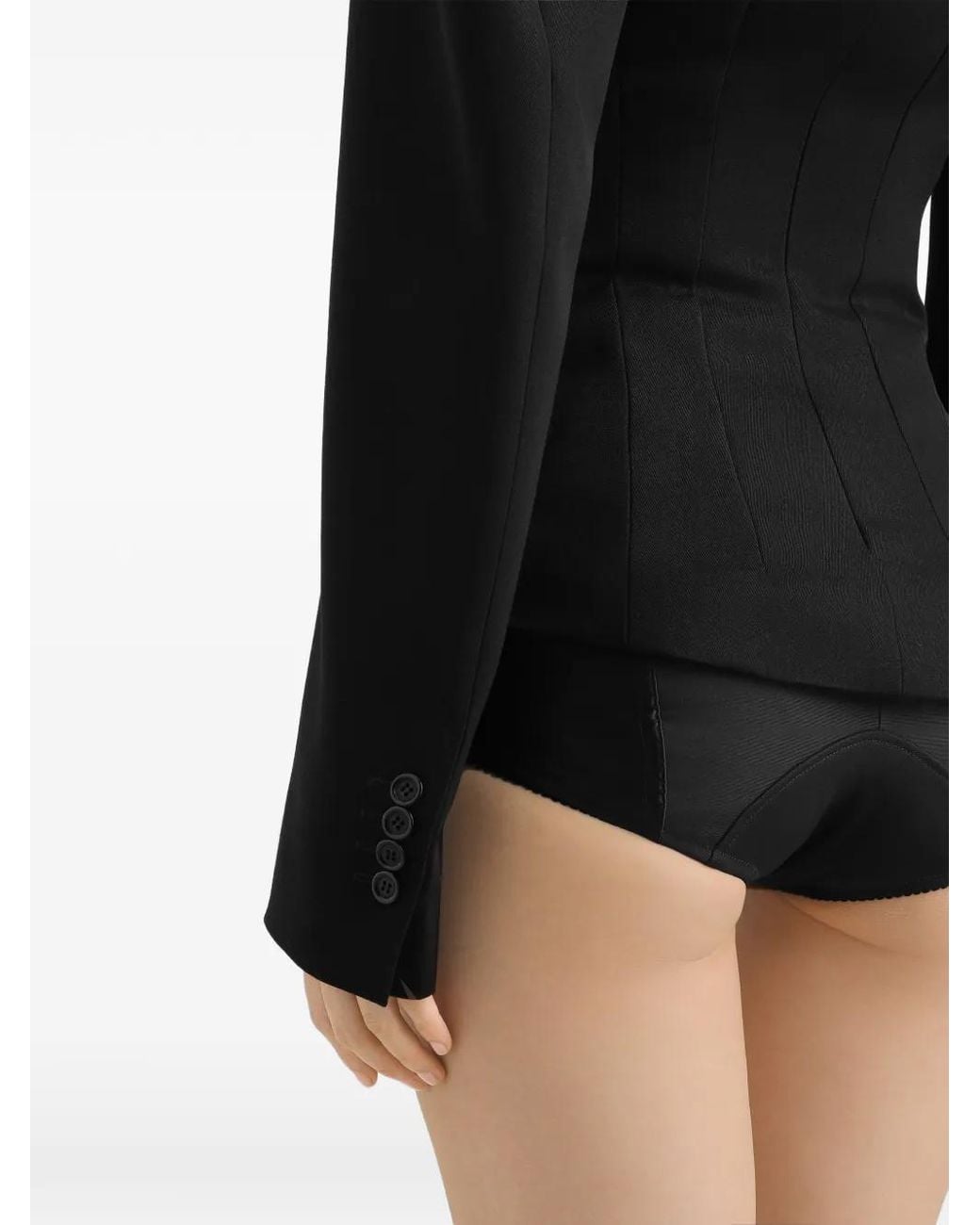 Dolce & Gabbana Black Satin Culottes Shorts