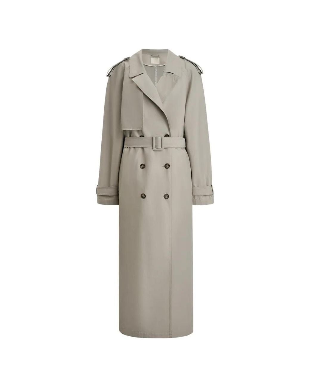 12 STOREEZ White Casablanca Double-Breasted Trench Coat