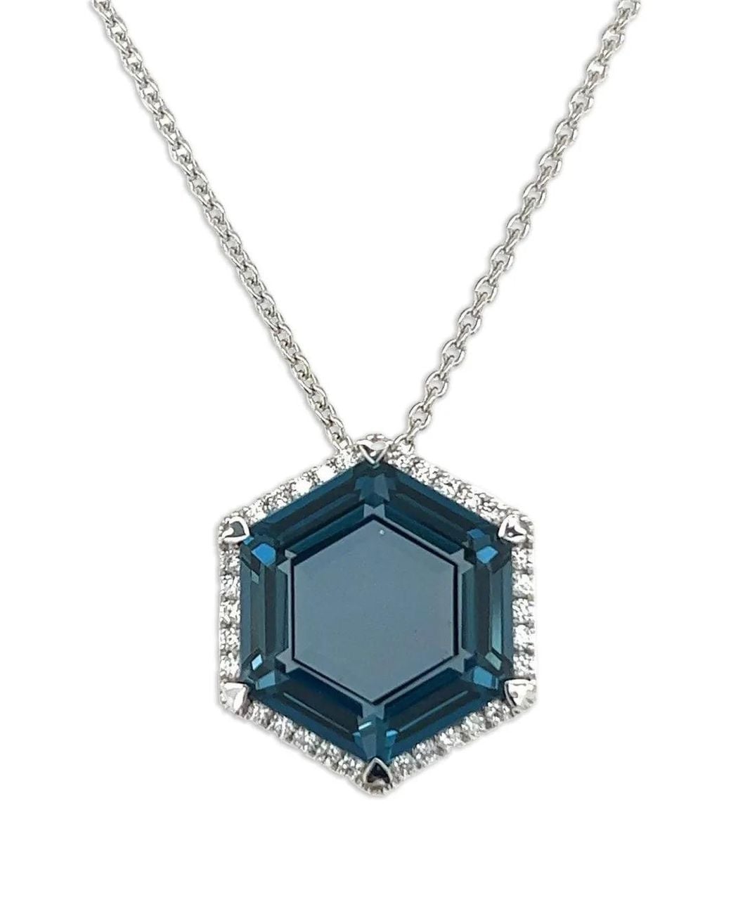Lisa Nik Blue Lobster-Clasp-Fastening Necklace