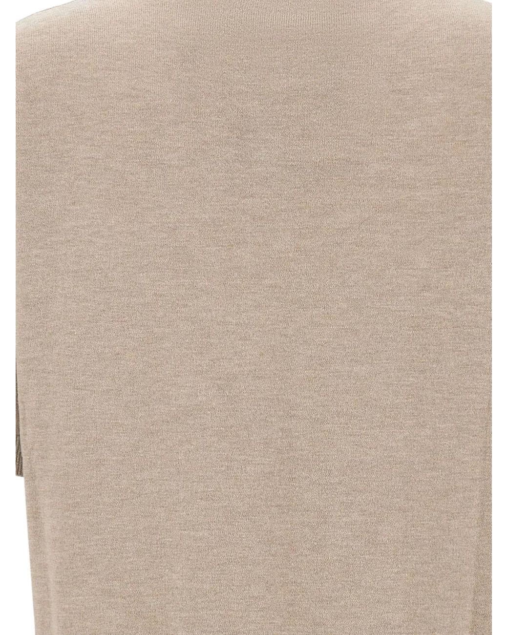 Max Mara White Short-Sleeve Chest-Pocket Sweater